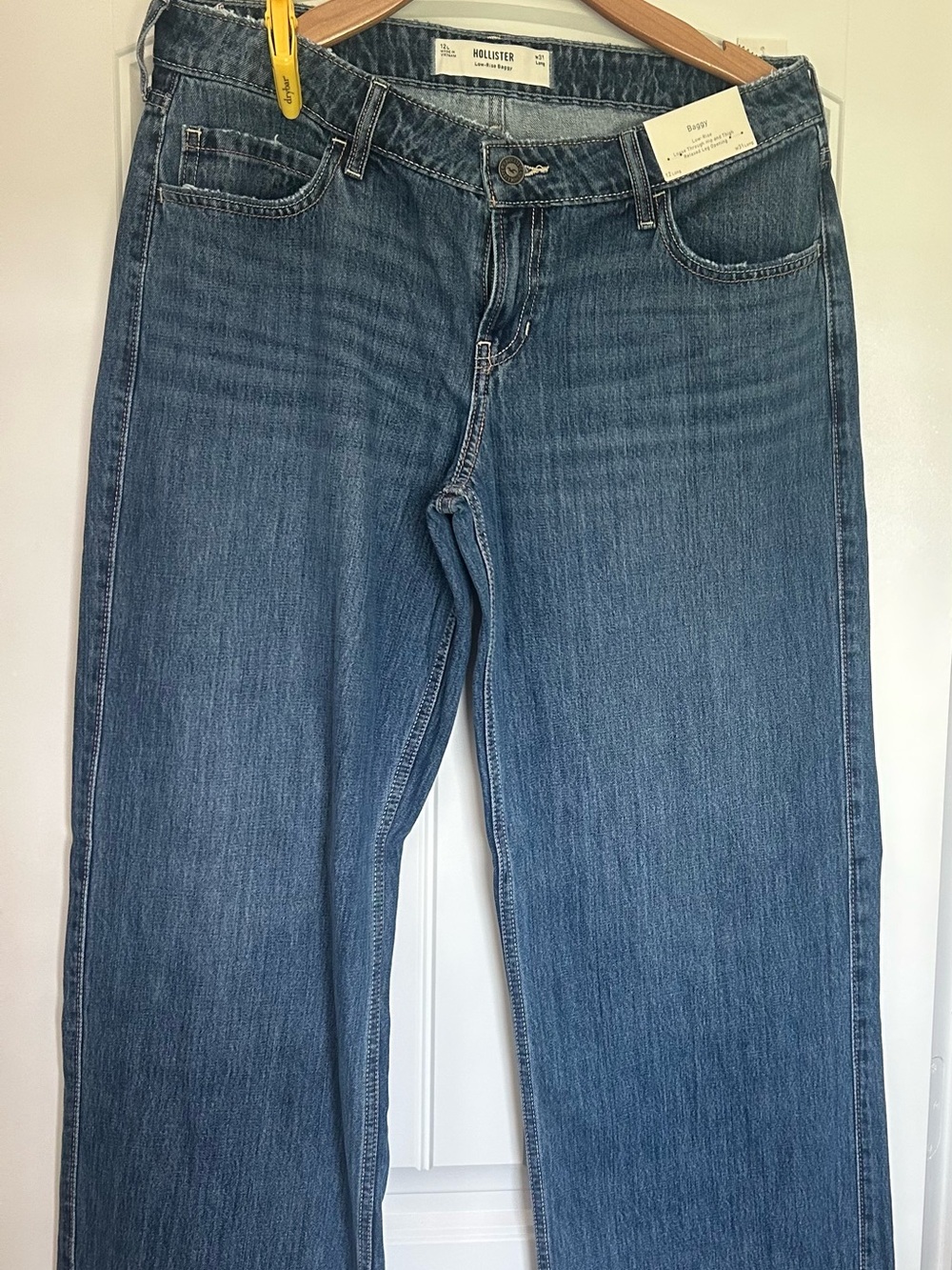 Hollister Womens Baggy Medium Blue Jeans